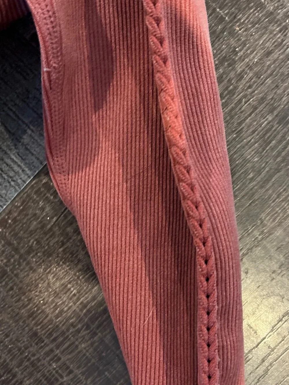 Free people movement xs Rust Ribbed Leggings - Comfortable Stretch Bottoms